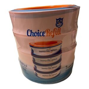 Choice Refill Pack Of 4 Diaper Pail Bags - Up To 1080 Newborn Total - NEW